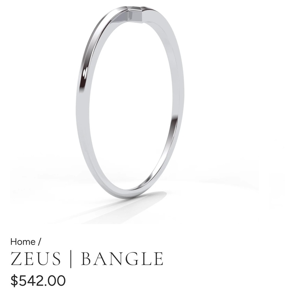 Aestella & Co Zeus Slim Sterling Silver Bangle XS Petite NEW - Picture 4 of 8